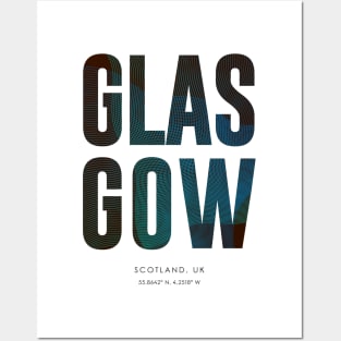 Glasgow City typography Posters and Art